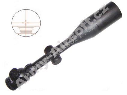Zaměřovač 3-9x50E s podsvětlenou zaměřovací síťkou a křížem ACM  Airsoft