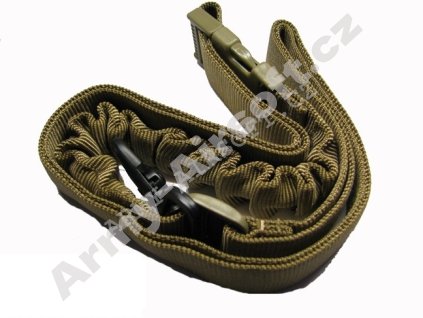 Jednobodový pružný popruh - pískový TAN - AimTop  Airsoft