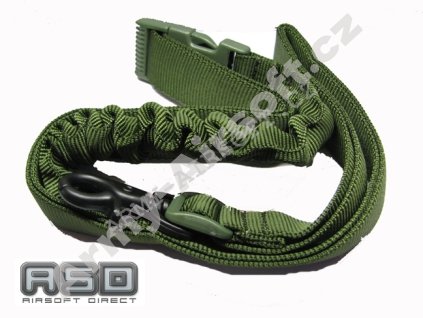 Jednobodový pružný popruh - černý [AimTop]  Airsoft