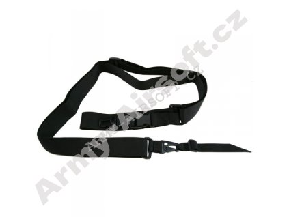 EM tříbodový popruh černý  Airsoft