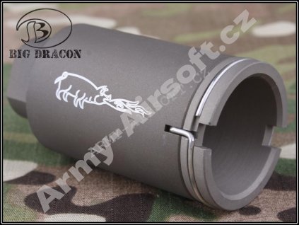 Tlumič výšlehu NOV M4 Mini Version NAVY SEAL STYLE TAN - Big Dragon  Airsoft