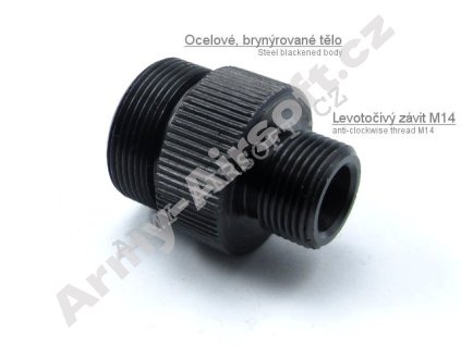 Adapter na tlumič pro Well MB03,07,08,09,10,12,4402,4411 - levotočivý [AirsoftPro]  Airsoft