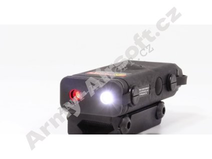 Taktická svítilna PEQ-10 s laserem Black - FMA  Airsoft
