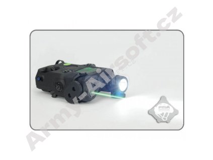Taktická svítilna PEQ-15 upgrade s laserem černá - FMA  Airsoft