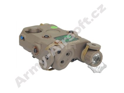Taktická svítilna PEQ-15 upgrade s laserem písková - FMA  Airsoft
