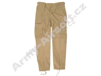 Kalhoty BDU ZIP-OFF odepínací nohavice KHAKI  Maskáče
