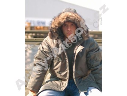 Bunda US pilotní N-3B dlouhá ZELENÁ  Maskáče