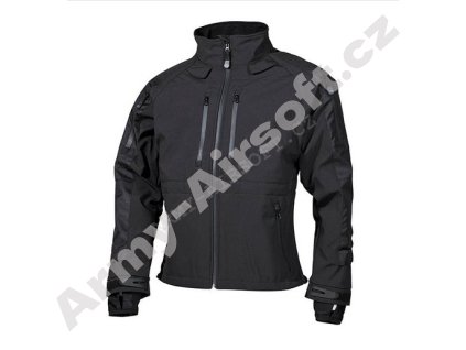 Bunda softshell PROTECT Černá - MFH  Maskáče