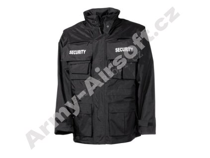 Bunda SECURITY nepromokavá ČERNÁ - MFH  Maskáče