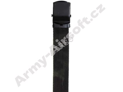 Opasek US kalhotový s černou sponou WOODLAND  Maskáče