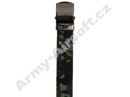 Opasek US kalhotový s černou sponou FLECKTARN - MFH  Maskáče