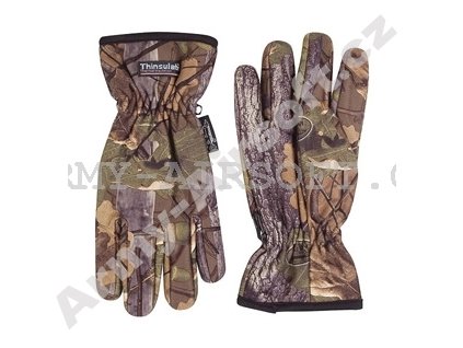 Rukavice prstové THINSUL. fleece ENGLISH OAK  Maskáče