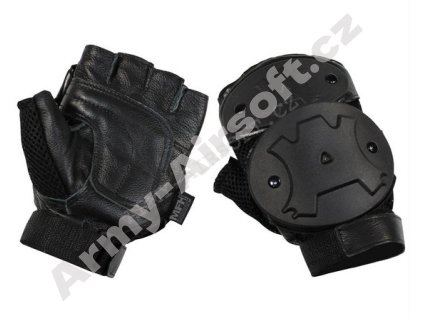 Rukavice kožené 1/2 s ochranou - MFH  Maskáče