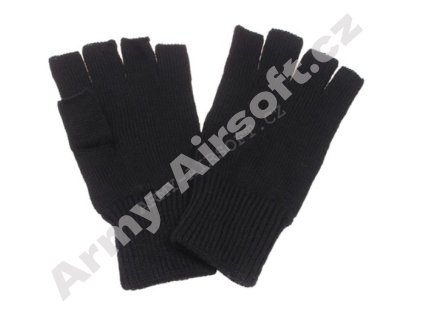 Rukavice pletené bezprsté Černé - MFH  Maskáče