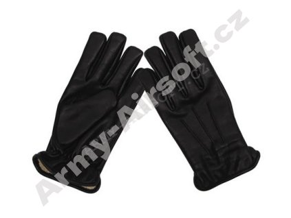 Rukavice kožené kevlar ČERNÉ - MFH  Maskáče