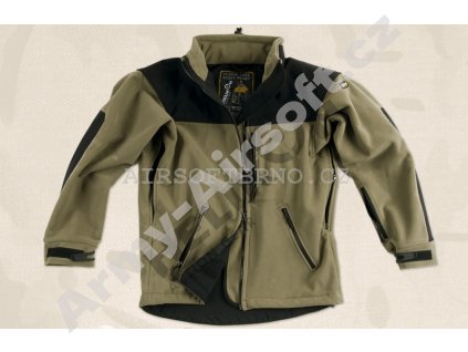 Windstopper fleecová bunda HELIKON - BÉŽOVOČERNÁ  Maskáče