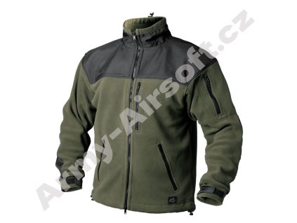 Bunda Classic Army fleece zeleno-černá - Helikon  Maskáče