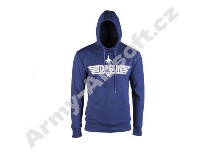 Mikina TOP GUN s kapucí MODRÁ - Mil-Tec  Maskáče