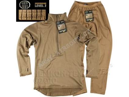 Komplet spodky a triko funkční LEVEL 2 COYOTE  Maskáče