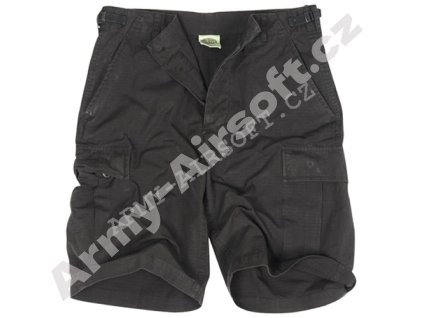 Kraťasy US typ BDU rip-stop předeprané ČERNÉ  Maskáče