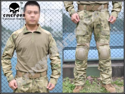 Komplet Combat rip-stop A-TACS FG - EMERSON  Maskáče