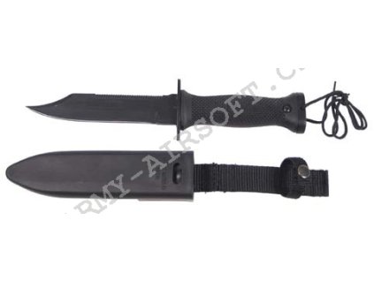 Bajonet US MK3 s plastovým závěsníkem ČERNÝ  Army shop