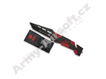 Nůž RUI Tactical 19366 záchranář ČERNO/ČERVENÝ  Army shop