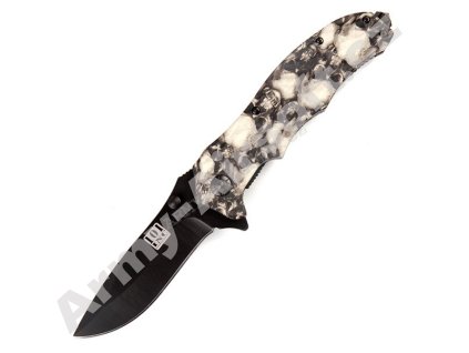 Nůž LEBKY s klipem černá čepel - 101INC  Army shop
