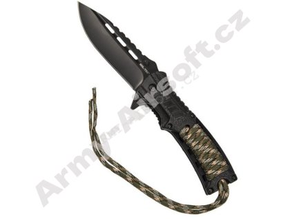 Nůž Paracord se škrtátkem Camo - Mil-tec  Army shop
