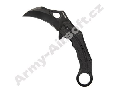 Nůž zavírací G10 KARAMBIT hladké ostří ČERNÝ - MIL-TEC  Army shop