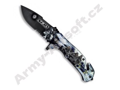 Nůž zavírací FOS SEALS 3D kombinované ostří - ALBAINOX  Army shop