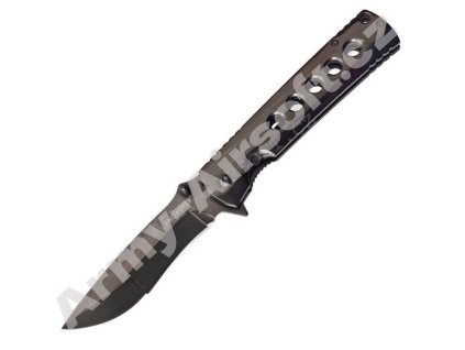 Nůž zavírací hladké ostří ČERNÝ - Tac-Force  Army shop