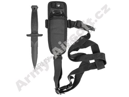 Nůž holennní s pouzdrem ČERNÝ  Army shop