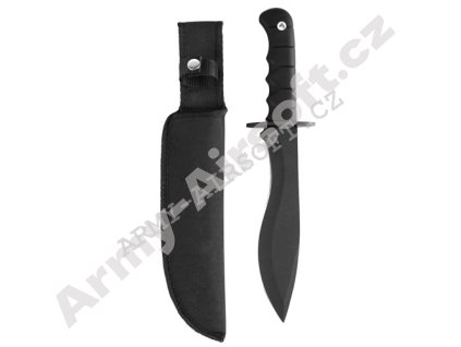 Nůž bojový US SPEC mačetová čepel s pouzdrem ČERNÝ  Army shop