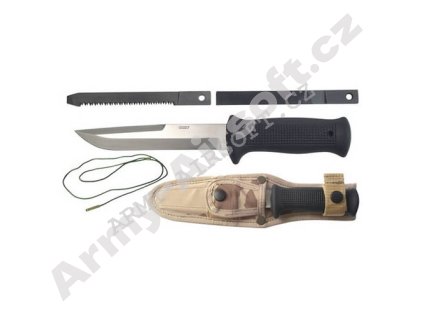 Nůž s pev. čepelí UTON vz.75/MNS BP s pouzdrem vz.95 DESERT  Army shop