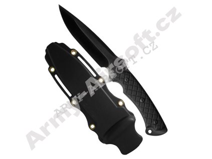 Nůž RANGER s plastovým pouzdrem ČERNÝ  Army shop