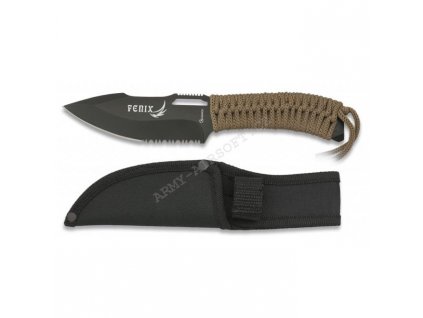 Nůž pevná čepel FENIX kombinované ostří COYOTE - K25  Army shop