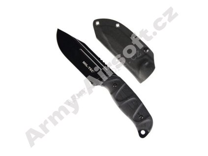 Nůž bojový G10 s pozdrem ČERNÝ - MFH  Army shop
