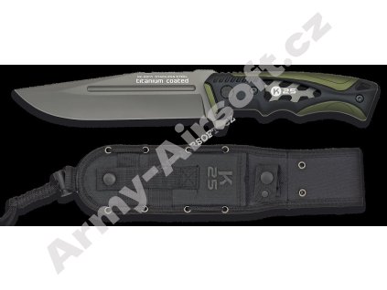 Nůž 32171 pevná čepel ZELENÝ - K25  Army shop