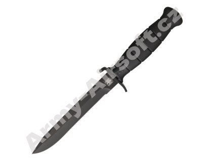 Nůž s pevnou čepelí FIGHTER s pouzdrem ČERNÝ - ACM  Army shop