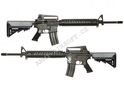 Colt M16 A4 RIS crane pažba - celokov, upgrade 145m/s - AimTop  Airsoft