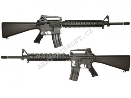 Colt M16 A4 RIS pevná pažba - celokov, upgrade 145m/s - AimTop  Airsoft