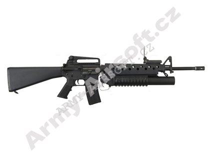 M16 A3 s granátometem M203 (EC-702), celokov - černá Airsoft