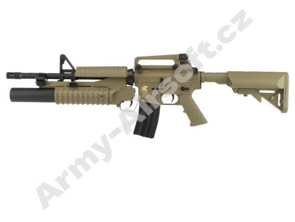 Airsoftová zbraň M4 A1 Sportline G2 s granátometem M203 - DE - S&T  Airsoft