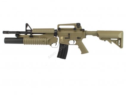 Airsoftová zbraň M4 A1 Sportline G2 s granátometem M203 - DE - S&T  Airsoft