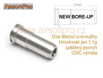 Airsoftpro hliníková univerzální tryska s těsněním new Bore-Up 2 21,2mm  Airsoft