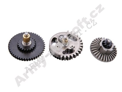 Sada CNC kol se šikmými zuby - super zátěžová (100:200) - SUPER SHOOTER  Airsoft