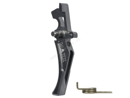 Hliníková CNC SPEED spoušť pro M4/M16 - TYPE D, titanová - MAXX  Airsoft