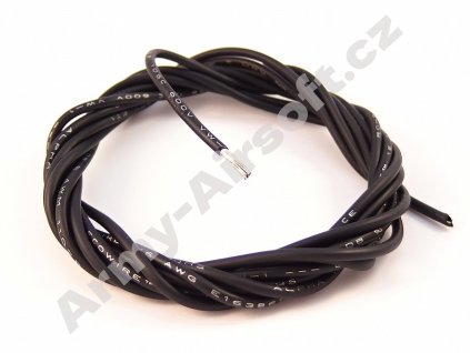 Černý vodič s MPPE izolací (16 AWG)  Airsoft