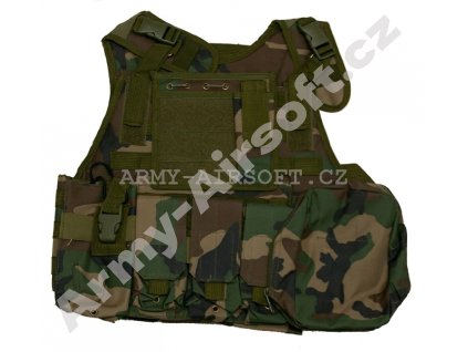 Taktická vesta MOLLE Woodland Warrior  Airsoft
